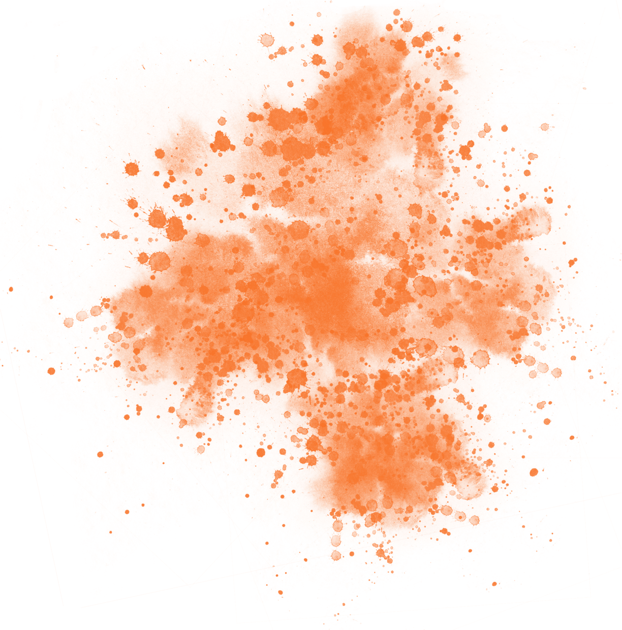 Watercolor Brushstroke Splatter Splash Orange